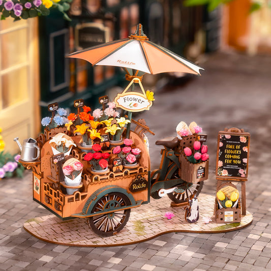 Rolife 3D Wooden Puzzle - Bloosom Cart TGS03 - Mô hình gỗ 3D xe hoa cổ điển - Rolife