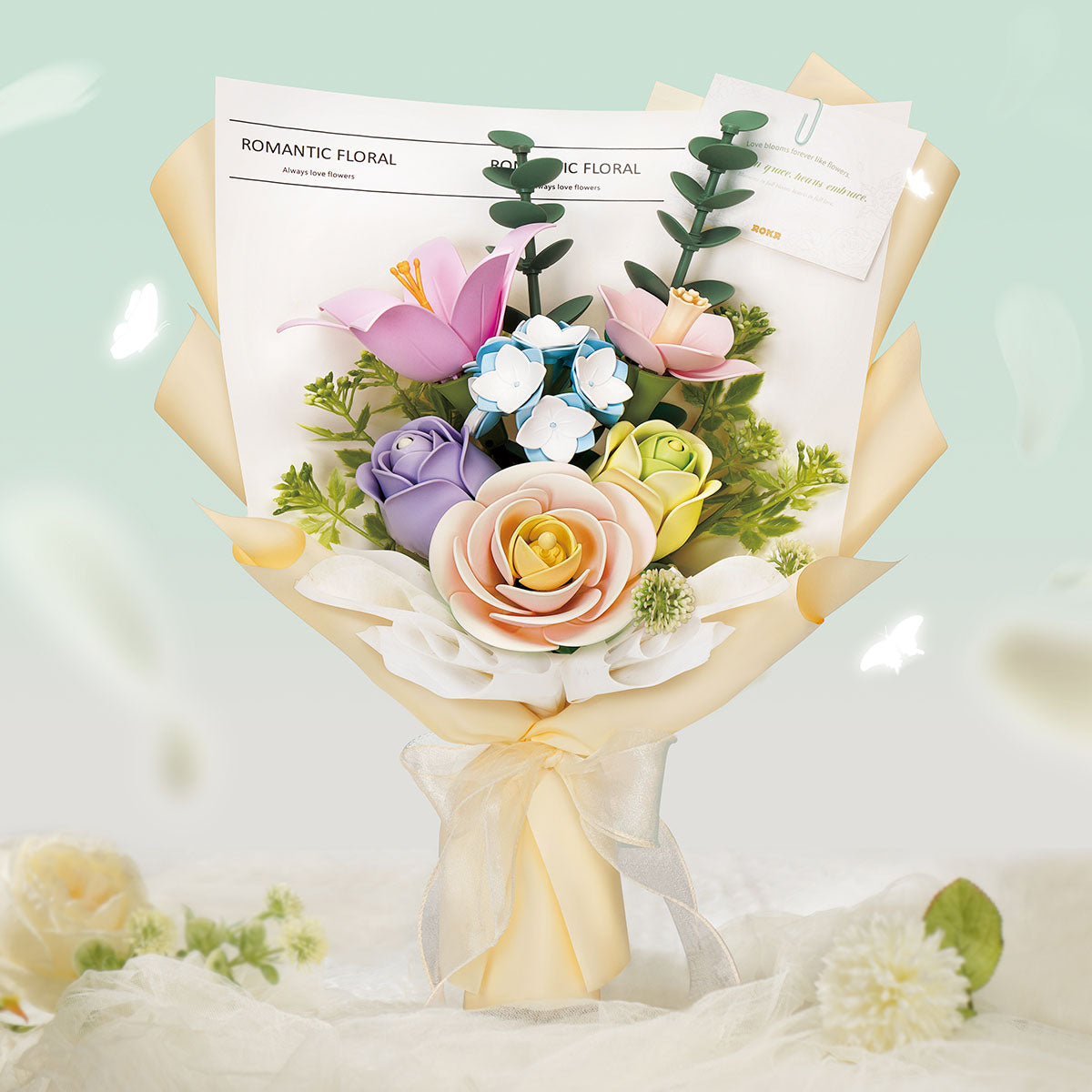 ROKR Spring Time Bouquet DIY 3D Puzzle - Mô hình lắp ráp gỗ 3D Bó hoa xuân - ROKR AF01J