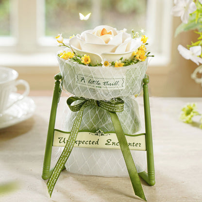 ROKR White Camellia DIY 3D Puzzle Model AF011 - Mô hình lắp ráp gỗ 3D Hoa trà trắng - ROKR