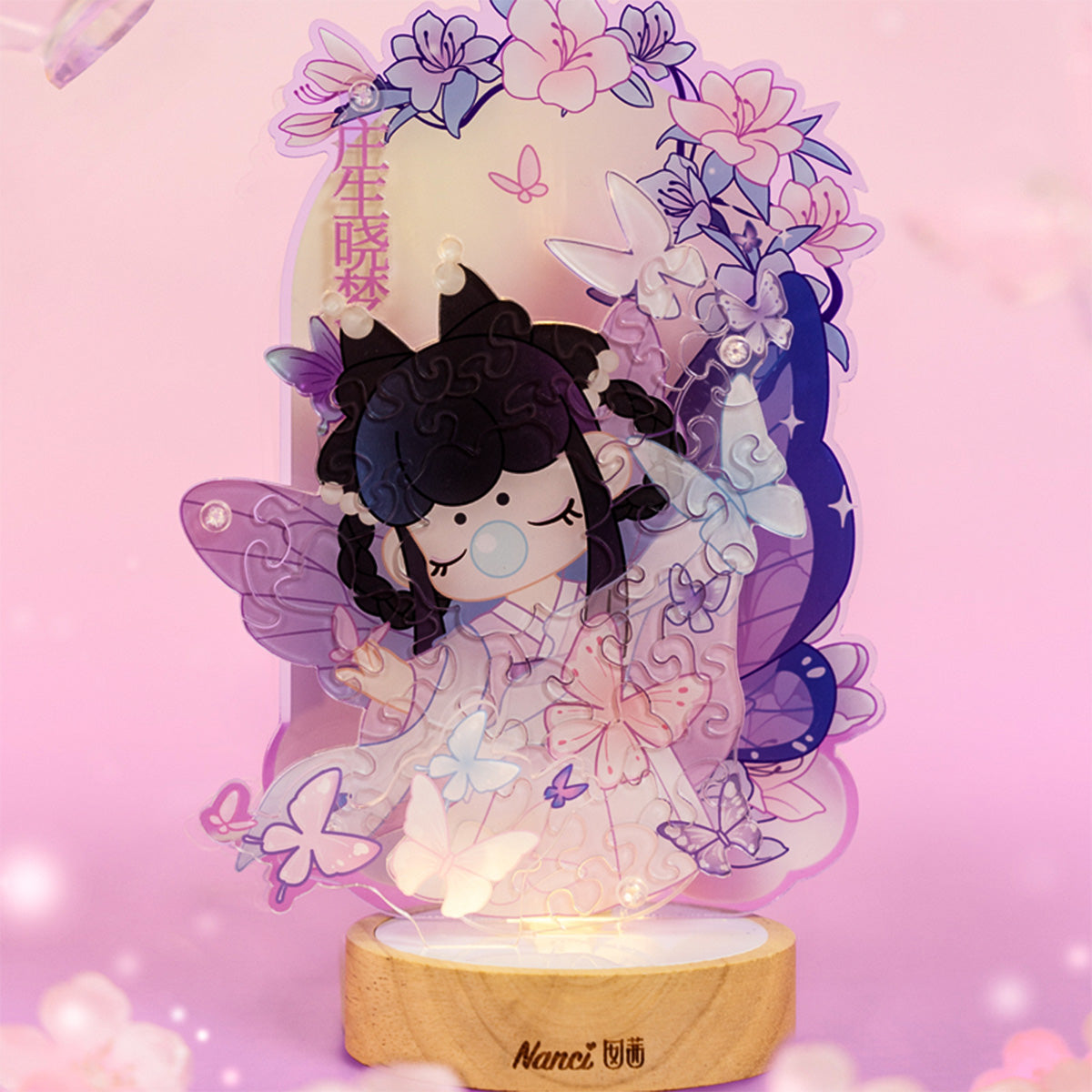 Rolife Acrylic Puzzle Night Light - Butterfly Lingering PTY001 - Đèn Ngủ Mica Lắp Ghép - Rolife