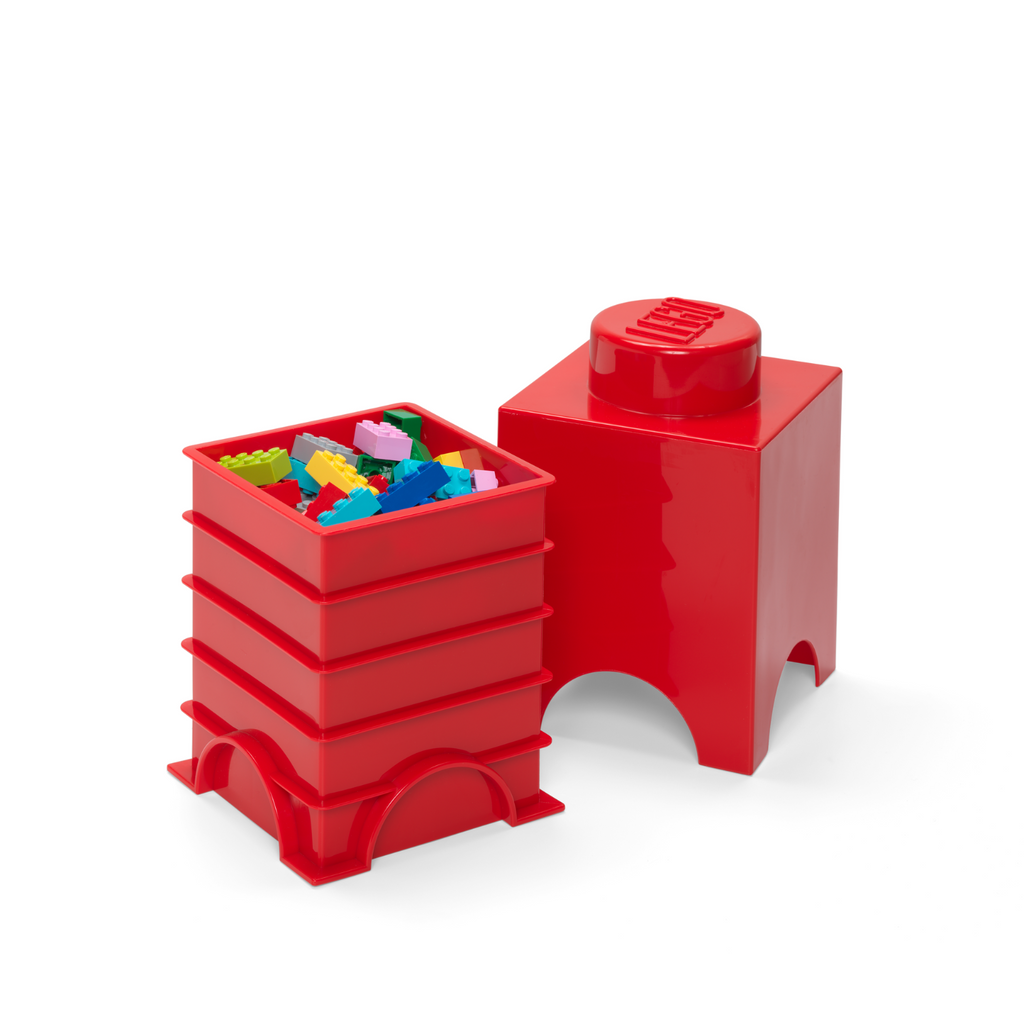 LEGO Storage Brick 1 Stud Square - Red - Hộp Đựng Đồ LEGO 1 Nút Hình Vuông - LEGO - Hình ảnh chi tiết 2