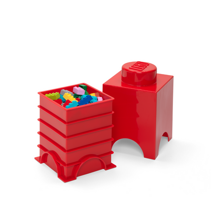 LEGO Storage Brick 1 Stud Square - Red - Hộp Đựng Đồ LEGO 1 Nút Hình Vuông - LEGO - Hình ảnh chi tiết 2