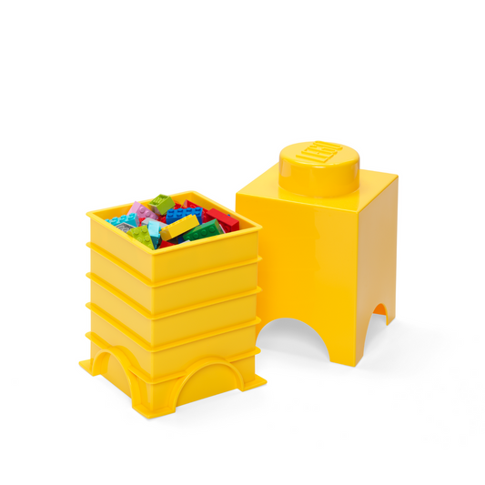 LEGO Storage Brick 1 Stud Square - Yellow - Hộp Đựng Đồ Chơi LEGO 1 Nút - LEGO 40011732 - Hình ảnh chi tiết 2