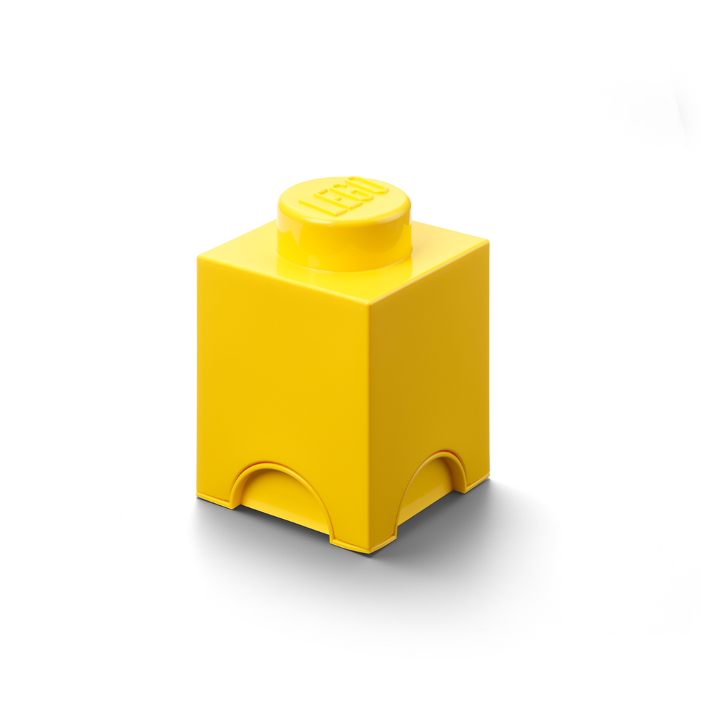 LEGO Storage Brick 1 Stud Square - Yellow - Hộp Đựng Đồ Chơi LEGO 1 Nút - LEGO 40011732 - Góc nhìn khác 3