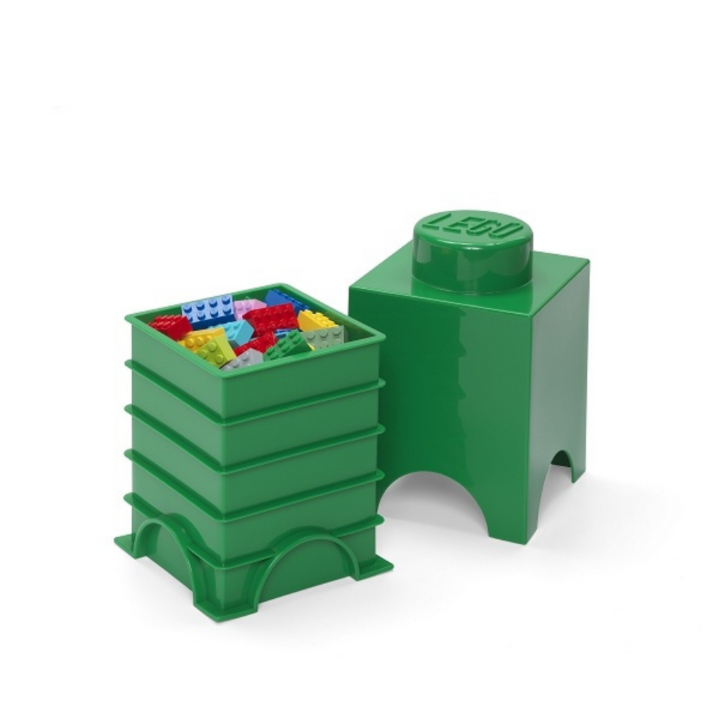 LEGO Storage Brick 1 Stud Square - Dark Green - Hộp Đựng Gạch LEGO 1 Nút Xếp Chồng - LEGO - Hình ảnh chi tiết 2