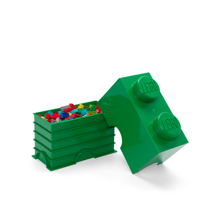 LEGO Storage Brick 2 Stud - Dark Green - Hộp đựng đồ chơi LEGO chính hãng - LEGO - Góc nhìn khác 3