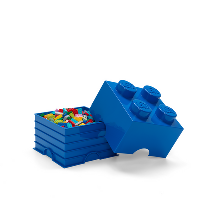 LEGO Storage Brick 4 Stud - Blue - Hộp Đựng LEGO 4 Nút - Chính Hãng LEGO - Hình ảnh chi tiết 2