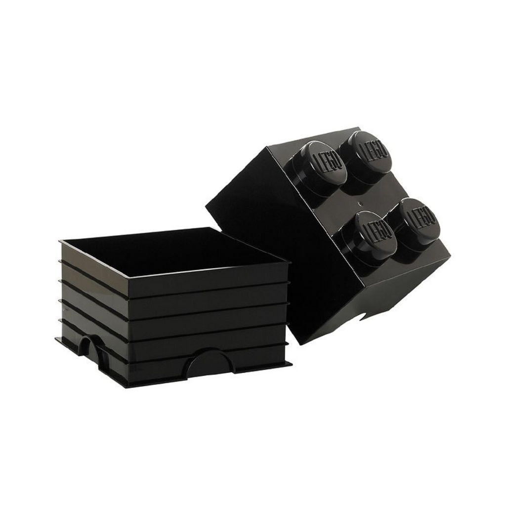 LEGO Storage Brick 4 Stud - Black - Hộp Đựng Đồ Chơi LEGO Chính Hãng - Góc nhìn khác 3