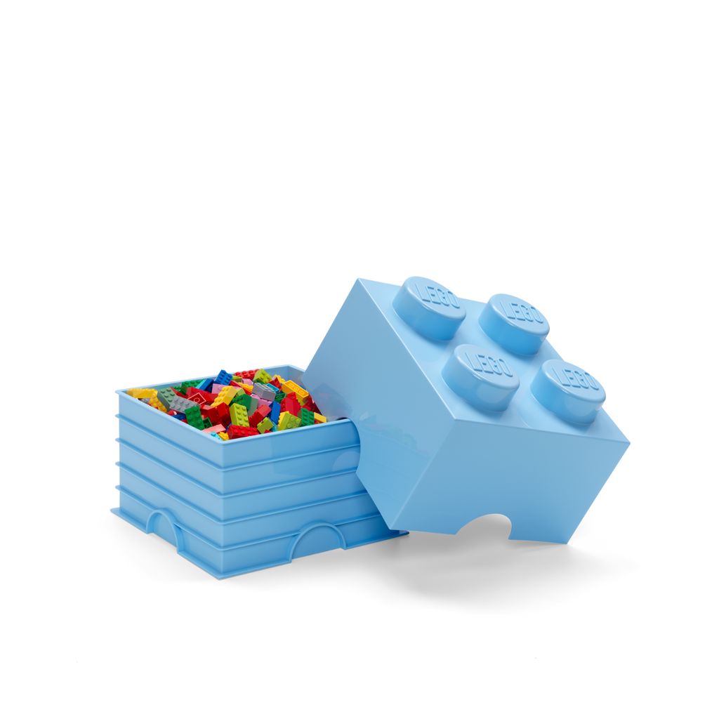 LEGO Storage Brick 4 Stud - Light Royal Blue - Hộp Đựng Đồ Chơi & Trang Trí LEGO Chính Hãng - Hình ảnh chi tiết 2