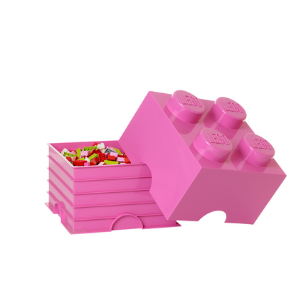 LEGO Storage Brick 4 Stud - Pink - Hộp Đựng Đồ Chơi Xếp Chồng - LEGO - Hình ảnh chi tiết 2
