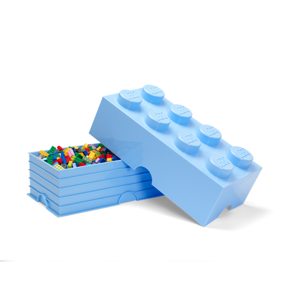 LEGO Storage Brick 8 - Light Royal Blue - Hộp Đựng Đồ Chơi LEGO 8 Nút Chính Hãng - Hình ảnh chi tiết 2