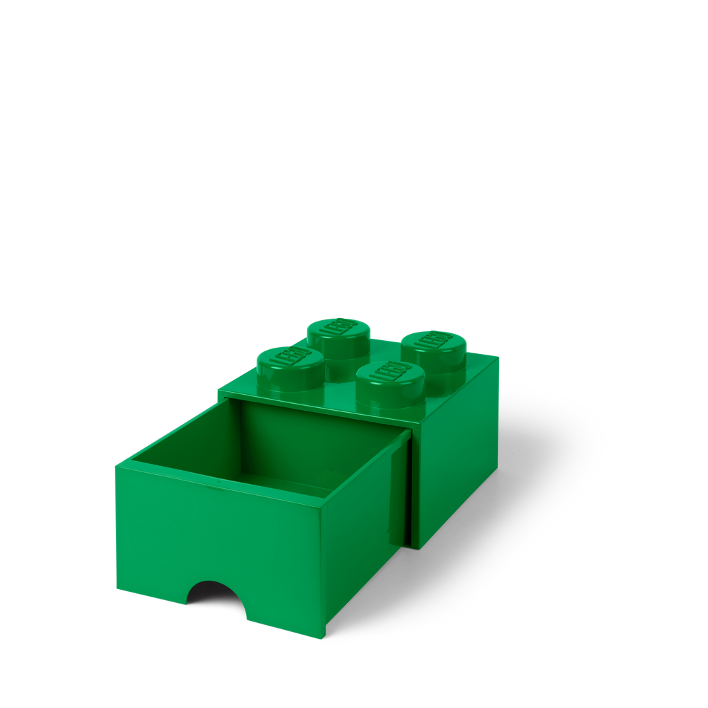 LEGO Brick Drawer 4 - Dark Green - Hộp Ngăn Kéo Lưu Trữ Hình Viên Gạch Lego - LEGO 40051734 - Góc nhìn khác 3