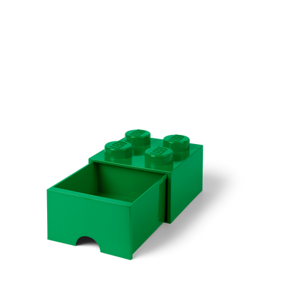 LEGO Brick Drawer 4 - Dark Green - Hộp Ngăn Kéo Lưu Trữ Hình Viên Gạch Lego - LEGO 40051734 - Góc nhìn khác 3