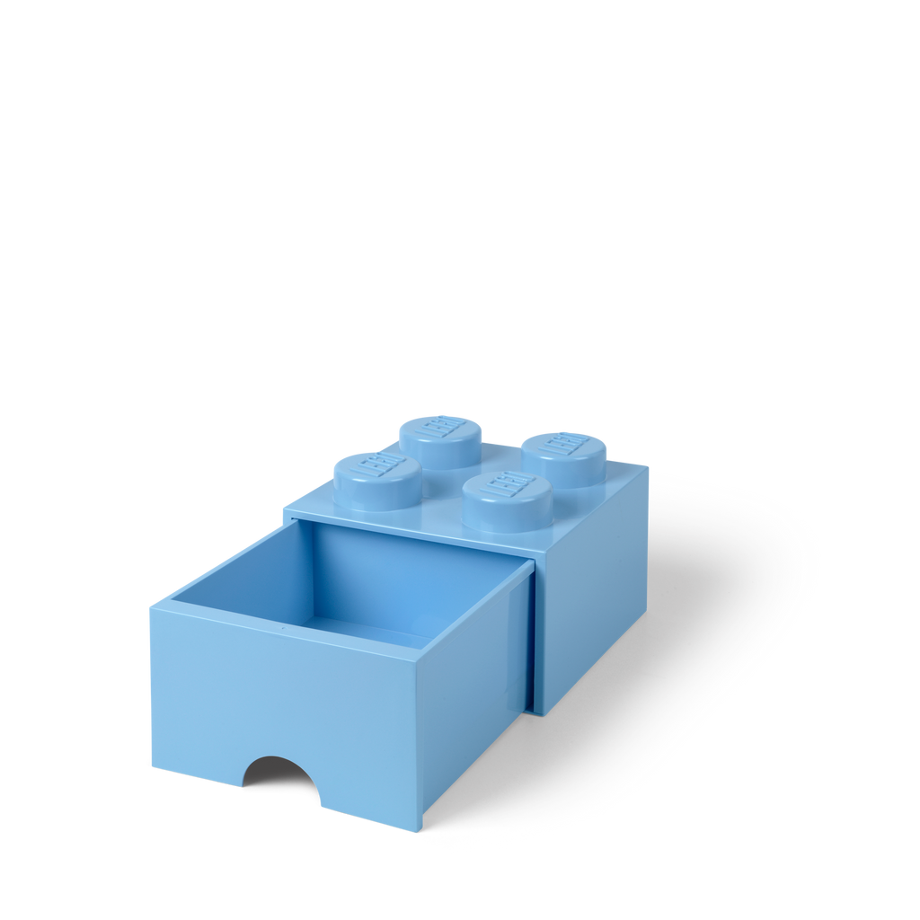 LEGO Brick Drawer 4 - Light Royal Blue - Hộp Lưu Trữ Ngăn Kéo 1 Ngăn 4 Nút - LEGO 40051736 - Góc nhìn khác 3