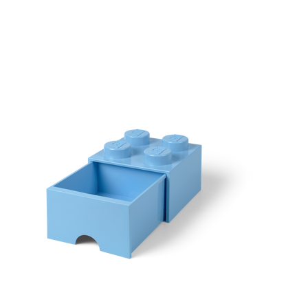 LEGO Brick Drawer 4 - Light Royal Blue - Hộp Lưu Trữ Ngăn Kéo 1 Ngăn 4 Nút - LEGO 40051736 - Góc nhìn khác 3