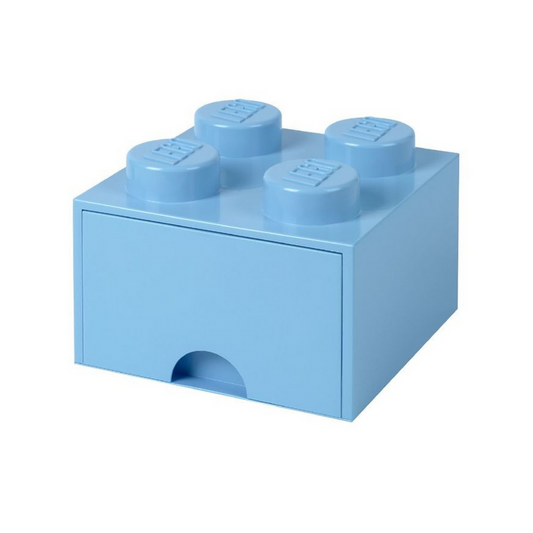 LEGO Brick Drawer 4 - Light Royal Blue - Hộp Lưu Trữ Ngăn Kéo 1 Ngăn 4 Nút - LEGO 40051736 - Hình ảnh chi tiết 2