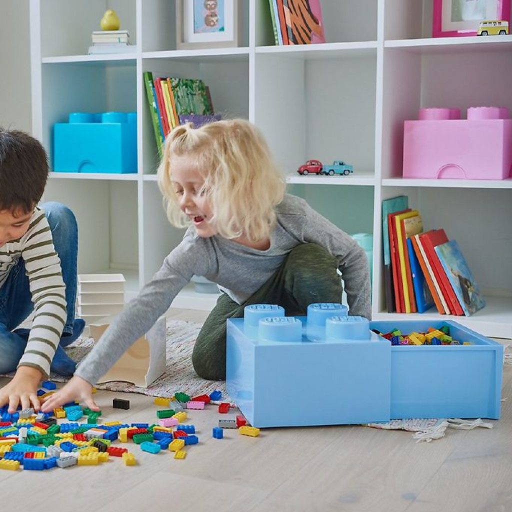 LEGO Brick Drawer 4 - Light Royal Blue - Hộp Lưu Trữ Ngăn Kéo 1 Ngăn 4 Nút - LEGO 40051736 - Hình ảnh bổ sung 5