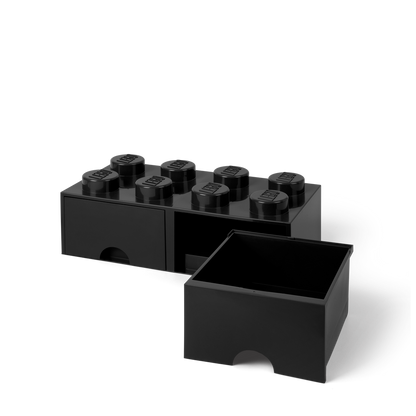 LEGO Brick Drawer 8 - Black | Hộp Lưu Trữ Ngăn Kéo Hình Viên Gạch LEGO | LEGO 40061733 - Góc nhìn khác 3