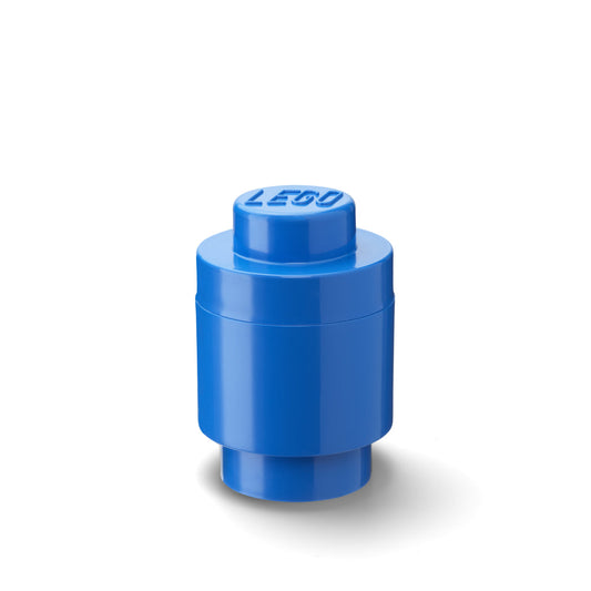 LEGO Storage Brick 1 Round - Blue - Hộp Đựng Đồ Chơi Hình Viên Gạch LEGO - Hình ảnh chi tiết 2
