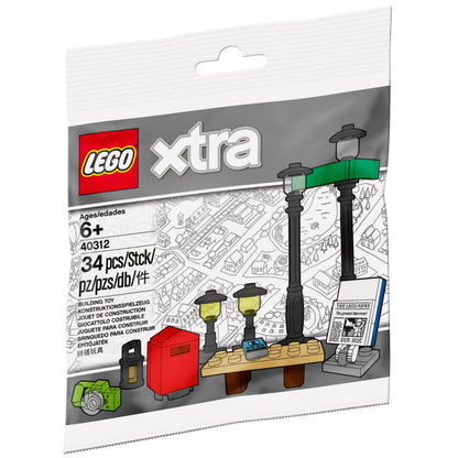 LEGO® Xtra Streetlamps - Bộ Phụ Kiện Đèn Đường Trang Trí Thành Phố - LEGO 40312 - Hình ảnh sản phẩm