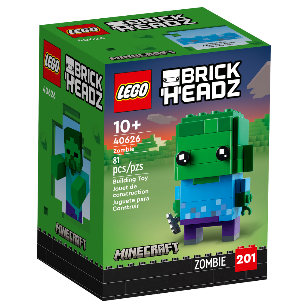 LEGO® BrickHeadz™ Zombie - Mô hình lắp ráp nhân vật Minecraft - LEGO 40626 - Hình ảnh sản phẩm