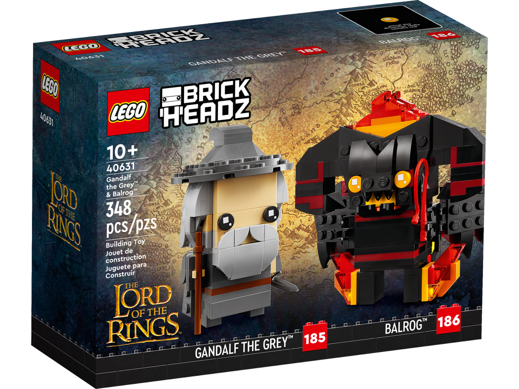 LEGO® BrickHeadz™ Gandalf the Grey™ & Balrog™ Mô Hình Lắp Ráp Chúa Tể Những Chiếc Nhẫn LEGO 40631 - Hình ảnh sản phẩm