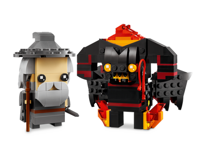 LEGO® BrickHeadz™ Gandalf the Grey™ & Balrog™ Mô Hình Lắp Ráp Chúa Tể Những Chiếc Nhẫn LEGO 40631 - Hình ảnh chi tiết 2