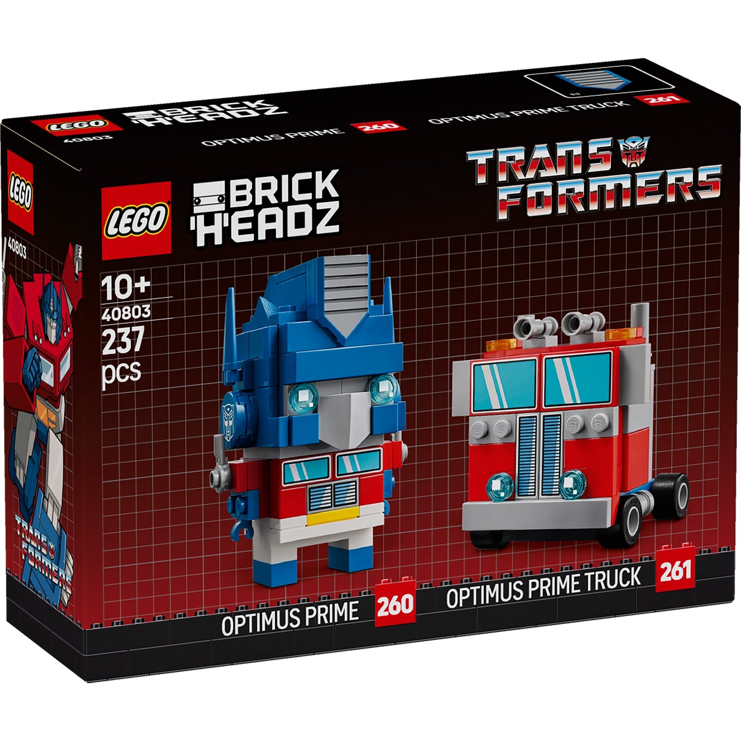 LEGO® BrickHeadz™ Transformers Optimus Prime Robot & Vehicle - Mô Hình Lắp Ráp Robot & Xe Tải - LEGO 40803 - Hình ảnh sản phẩm