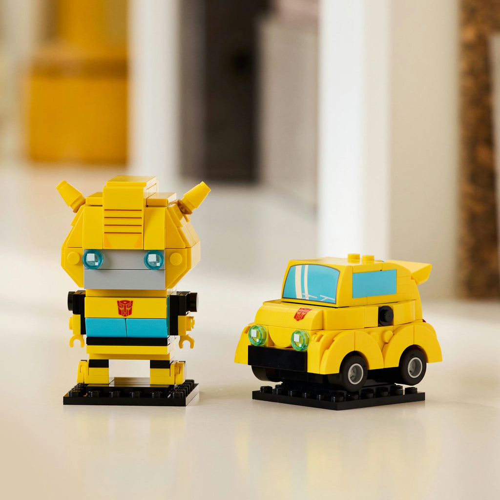 LEGO® BrickHeadz™ Transformers Bumblebee Robot & Vehicle - Mô hình lắp ráp Robot Bumblebee & Xe hơi - LEGO 40804 - Góc nhìn khác 3