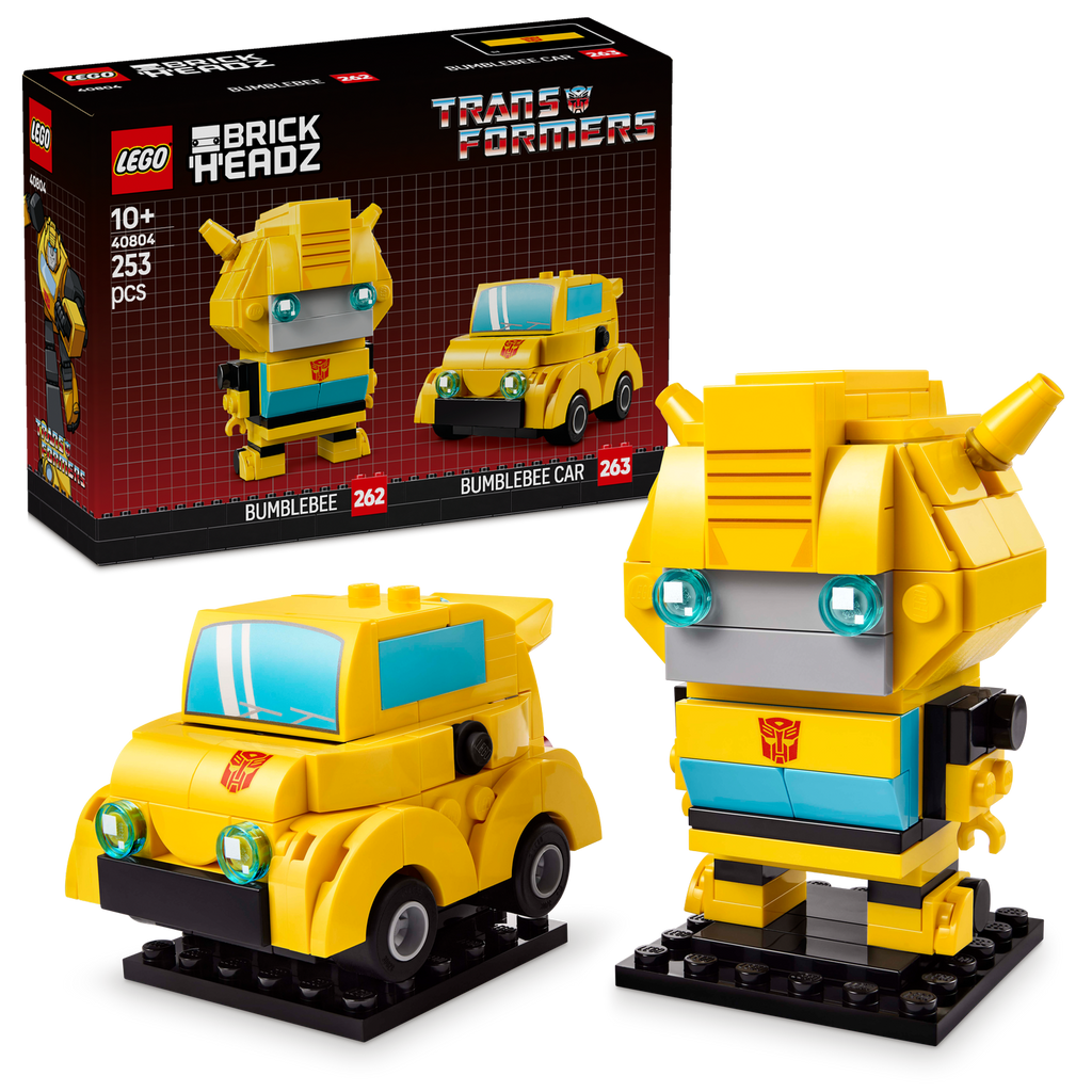 LEGO® BrickHeadz™ Transformers Bumblebee Robot & Vehicle - Mô hình lắp ráp Robot Bumblebee & Xe hơi - LEGO 40804 - Hình ảnh bổ sung 6