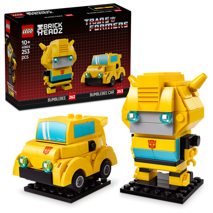 LEGO® BrickHeadz™ Transformers Bumblebee Robot & Vehicle - Mô hình lắp ráp Robot Bumblebee & Xe hơi - LEGO 40804 - Hình ảnh bổ sung 6