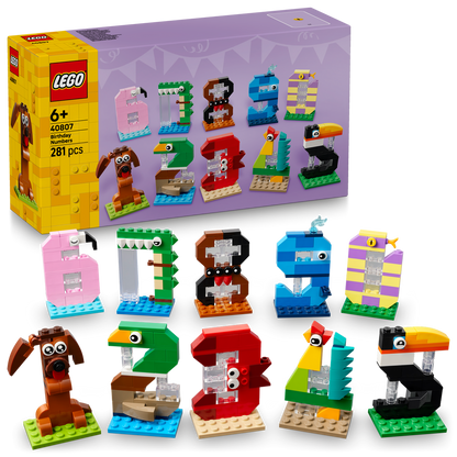 LEGO® Birthday Numbers - Bộ Lắp Ráp Số Sinh Nhật Hình Động Vật LEGO 40807 LEGO - ảnh 3 - LEGO Set