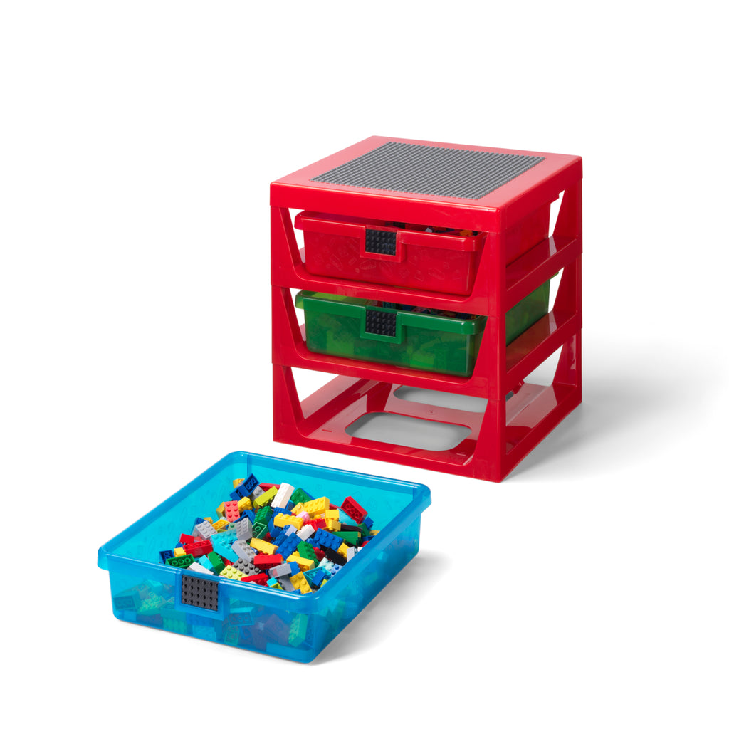 LEGO 3-Drawer Storage Rack - Red - Kệ Lưu Trữ LEGO 3 Ngăn Kéo - LEGO 40950001 - Hình ảnh bổ sung 6