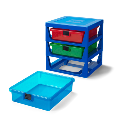 LEGO 3-Drawer Storage Rack - Blue Kệ Lưu Trữ 3 Ngăn Kéo LEGO - Góc nhìn khác 3