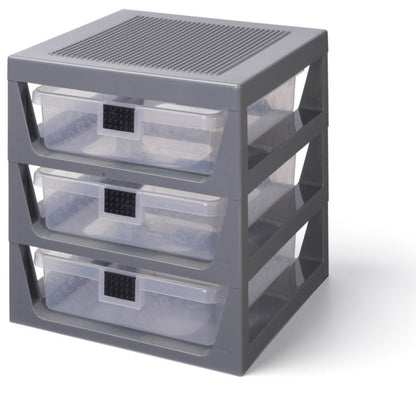 LEGO 3-Drawer Storage Rack - Kệ Lưu Trữ 3 Ngăn Màu Xám Đậm - LEGO - Hình ảnh chi tiết 2