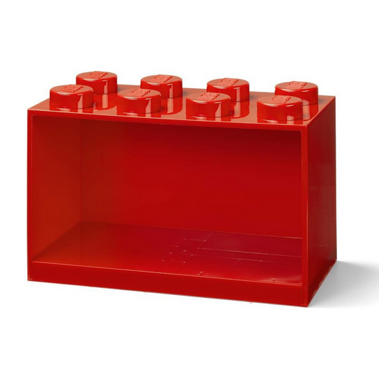 LEGO® 8-Stud Brick Shelf - Bright Red - Kệ Gạch LEGO 8 Nút Treo Tường Chính Hãng - Hình ảnh chi tiết 2