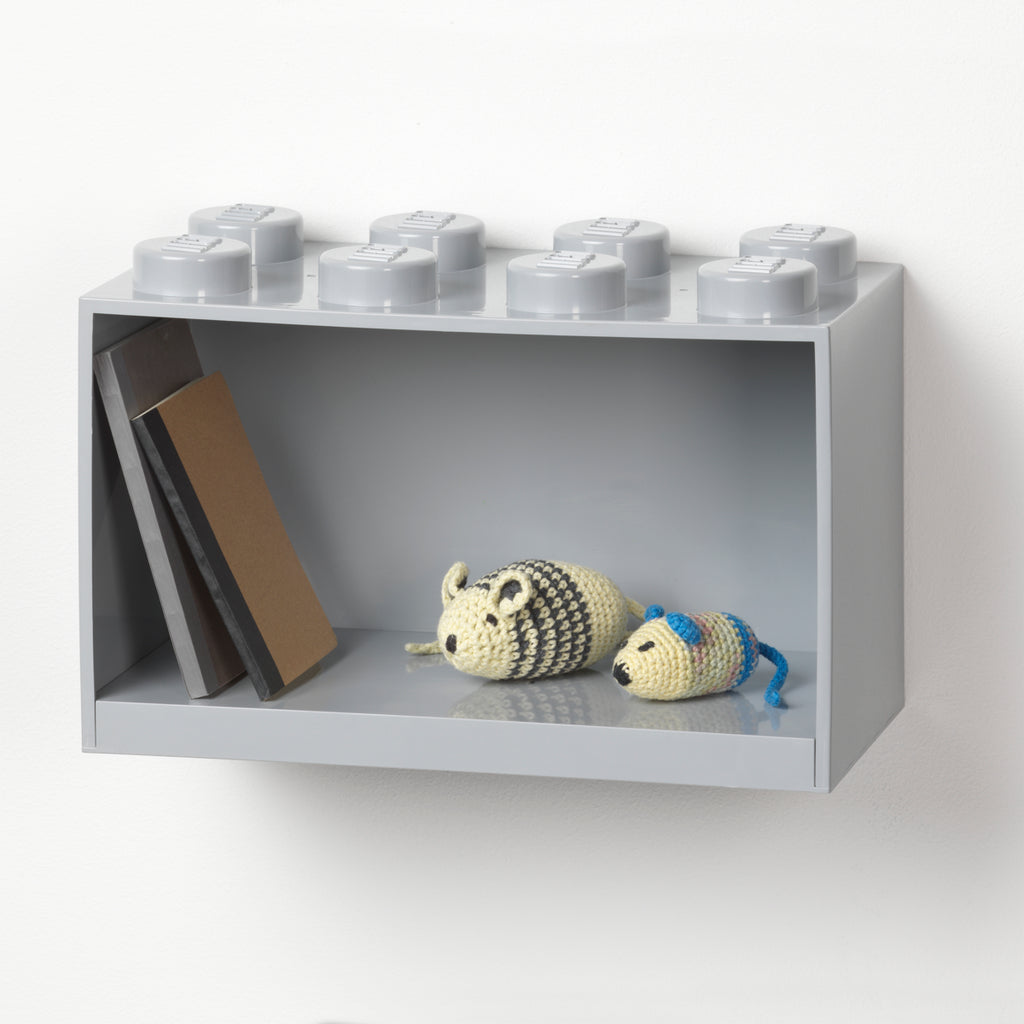 LEGO® 8-Stud Brick Shelf - Medium Stone Grey - Kệ Trang Trí Viên Gạch LEGO - LEGO 41151740 - Hình ảnh bổ sung 4