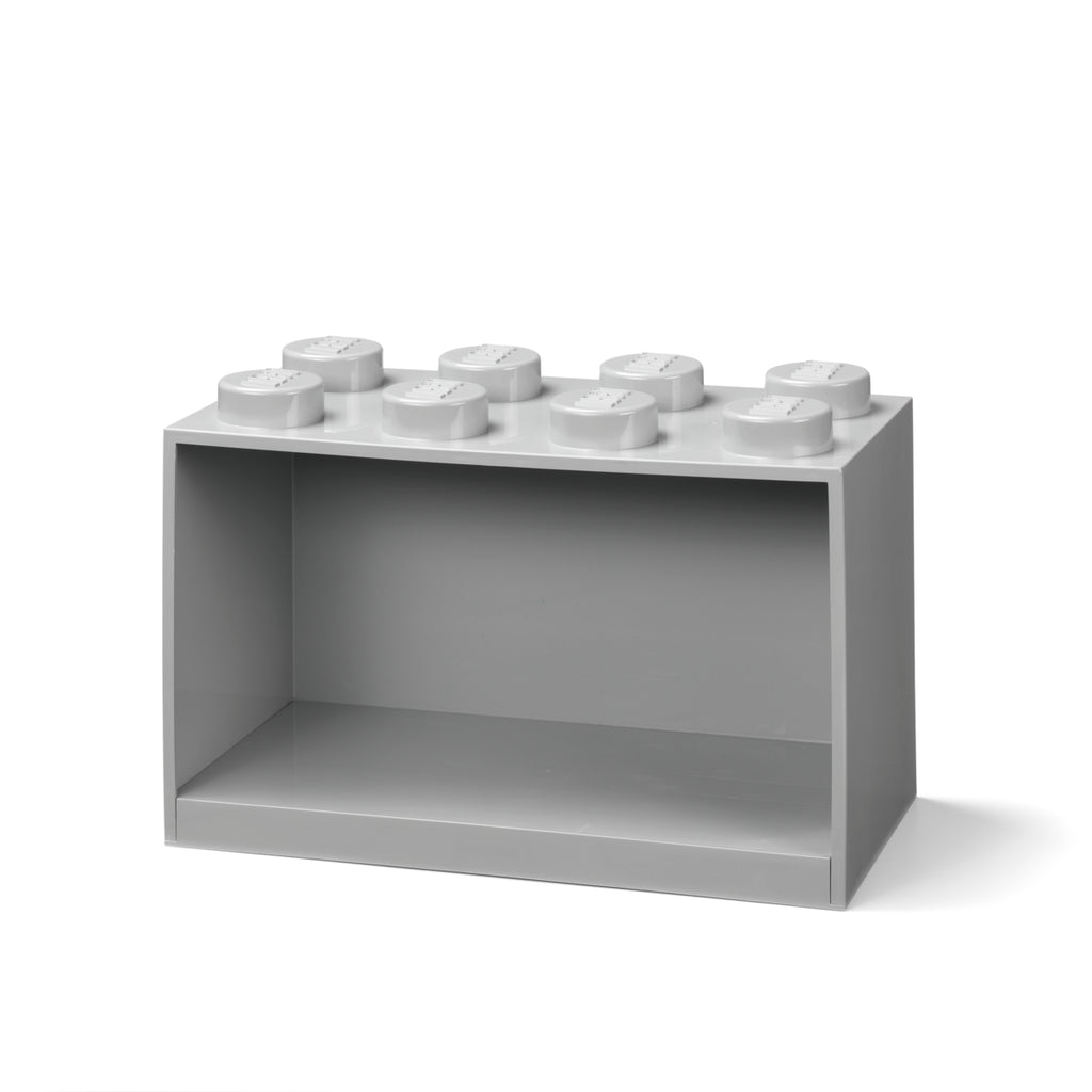 LEGO® 8-Stud Brick Shelf - Medium Stone Grey - Kệ Trang Trí Viên Gạch LEGO - LEGO 41151740 - Hình ảnh chi tiết 2