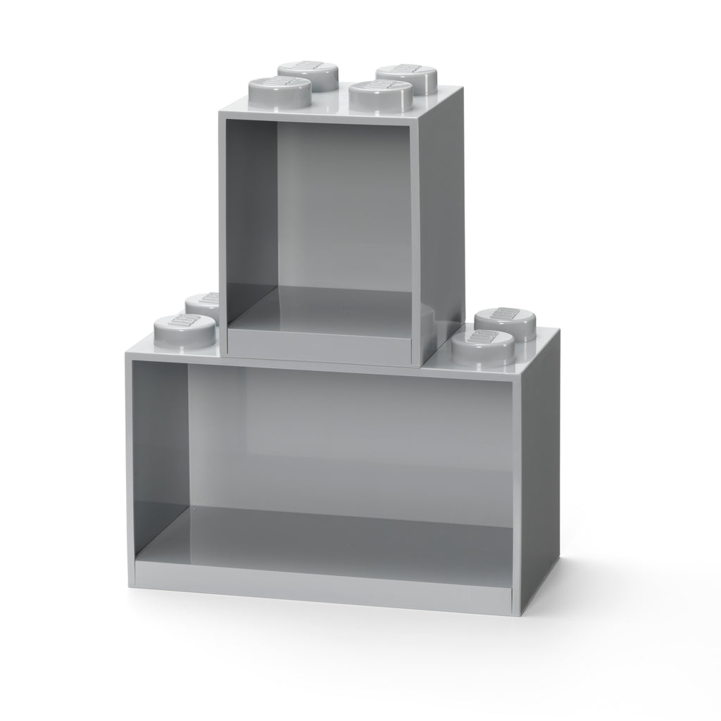 LEGO® 8-Stud Brick Shelf - Medium Stone Grey - Kệ Trang Trí Viên Gạch LEGO - LEGO 41151740 - Góc nhìn khác 3