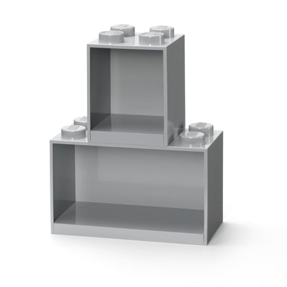 LEGO® 8-Stud Brick Shelf - Medium Stone Grey - Kệ Trang Trí Viên Gạch LEGO - LEGO 41151740 - Góc nhìn khác 3