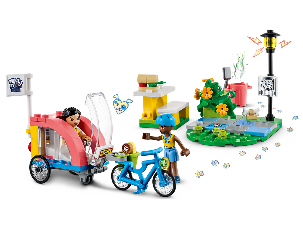 LEGO® Friends™ Dog Rescue Bike - Xe Đạp Cứu Hộ Chó Đồ Chơi Lắp Ráp - LEGO 41738 - Hình ảnh chi tiết 2