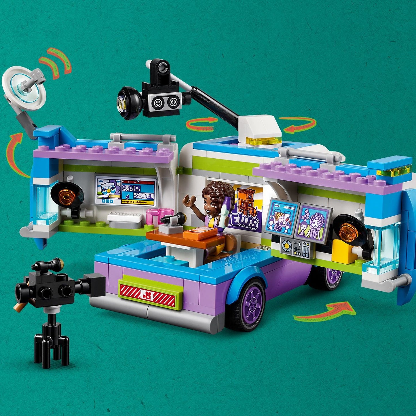 LEGO® Friends™ Newsroom Van - Bộ Đồ Chơi Xe Tin Tức - 41749 - Hình ảnh bổ sung 6