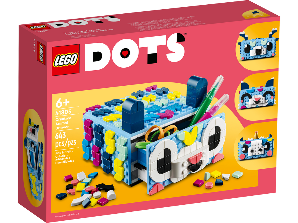 LEGO® DOTS™ Creative Animal Drawer - Đồ Chơi Lắp Ráp Ngăn Kéo Hình Thú - LEGO 41805 - Hình ảnh sản phẩm