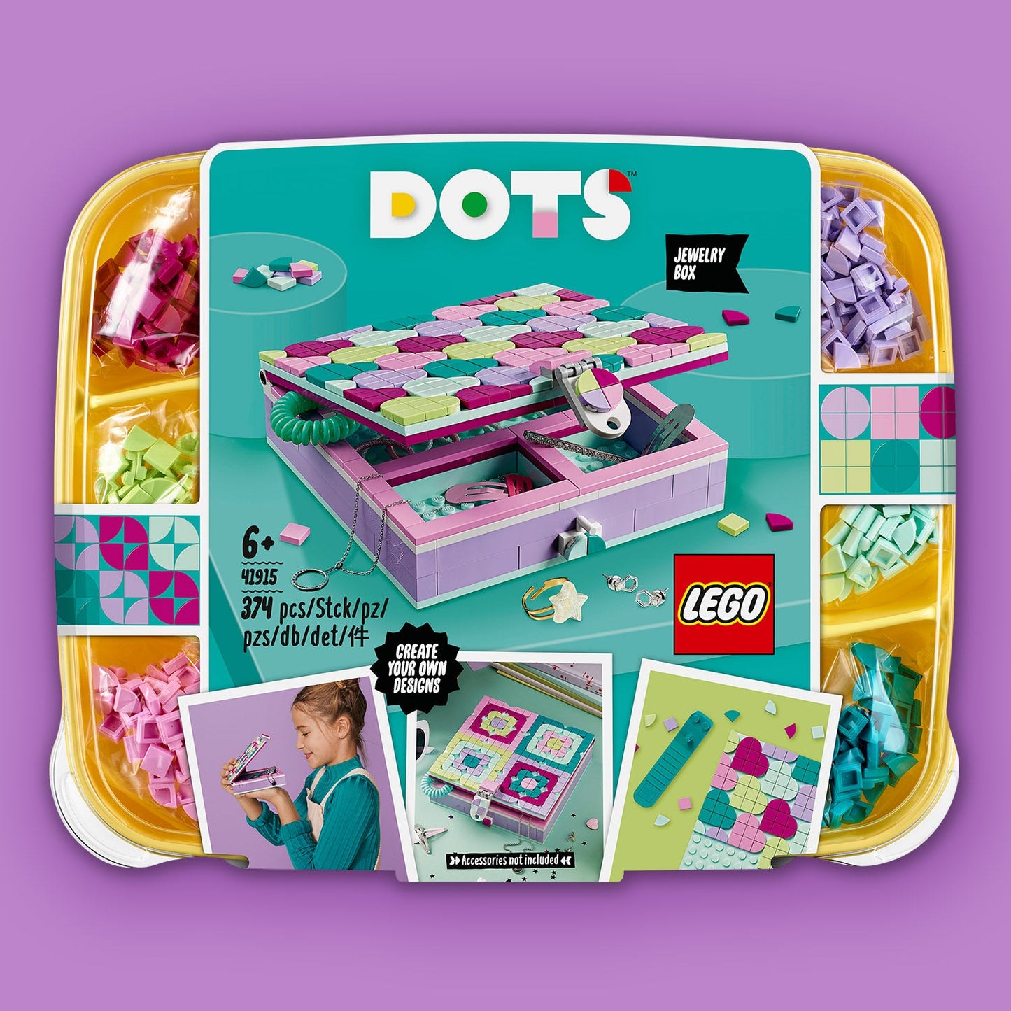 LEGO® DOTS™ Jewelry Box - Hộp Đựng Trang Sức DIY - LEGO 41915 - Hình ảnh bổ sung 5