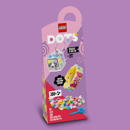 LEGO® DOTS™ Candy Kitty Bracelet & Bag Tag - Bộ Lắp Ráp Vòng Đeo Tay Và Thẻ Treo Túi - LEGO 41944