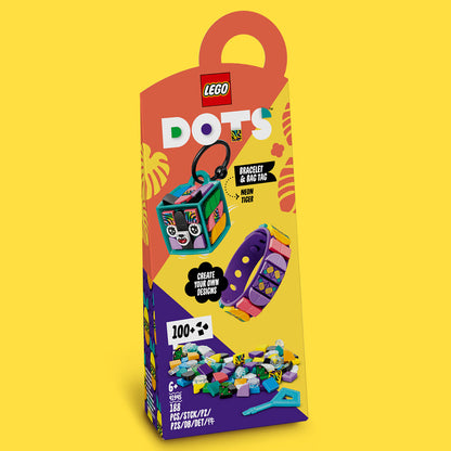 LEGO® DOTS™ Neon Tiger Bracelet & Bag Tag (41945) - Đồ Chơi Thủ Công Sáng Tạo LEGO - Hình ảnh bổ sung 6