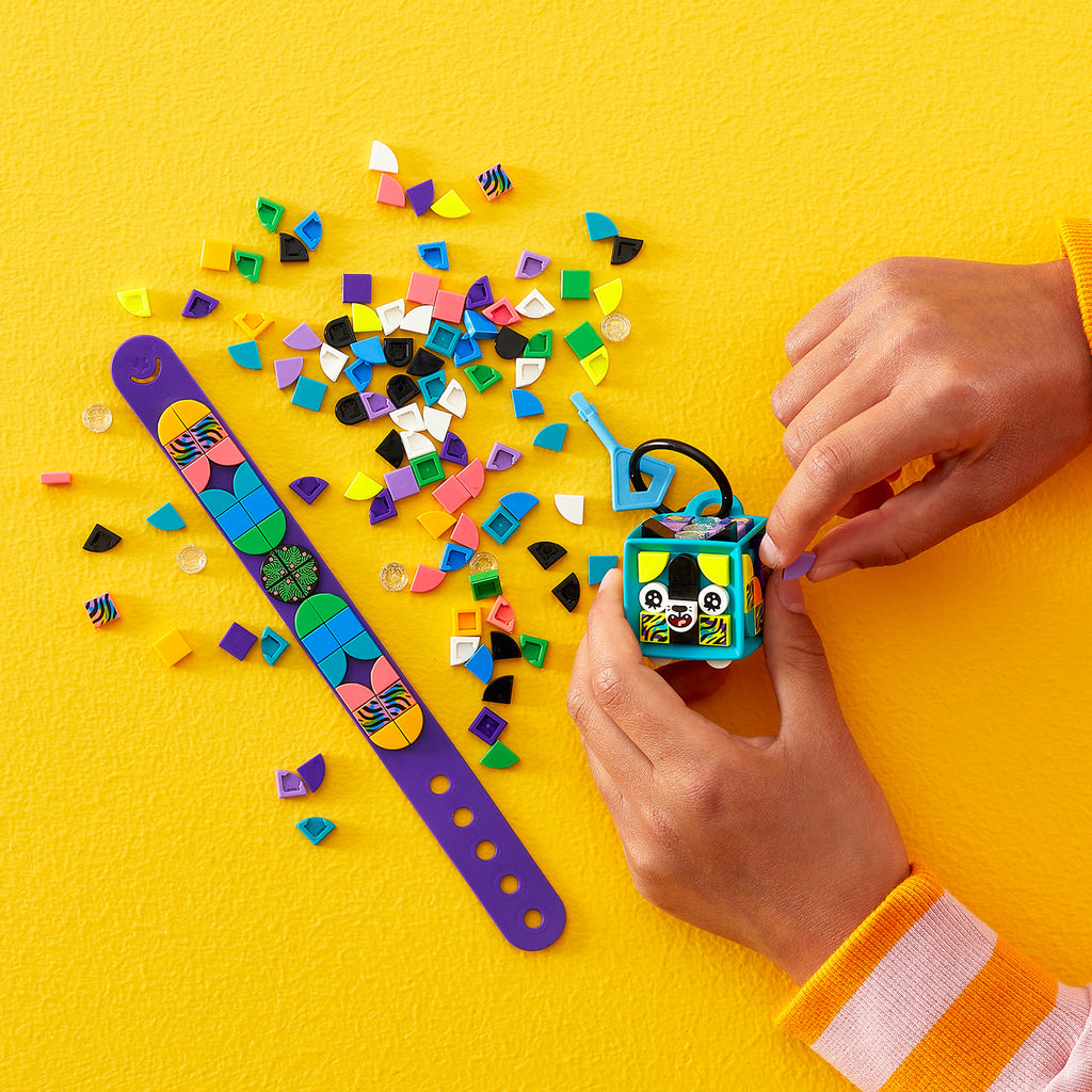 LEGO® DOTS™ Neon Tiger Bracelet & Bag Tag (41945) - Đồ Chơi Thủ Công Sáng Tạo LEGO - Hình ảnh bổ sung 7