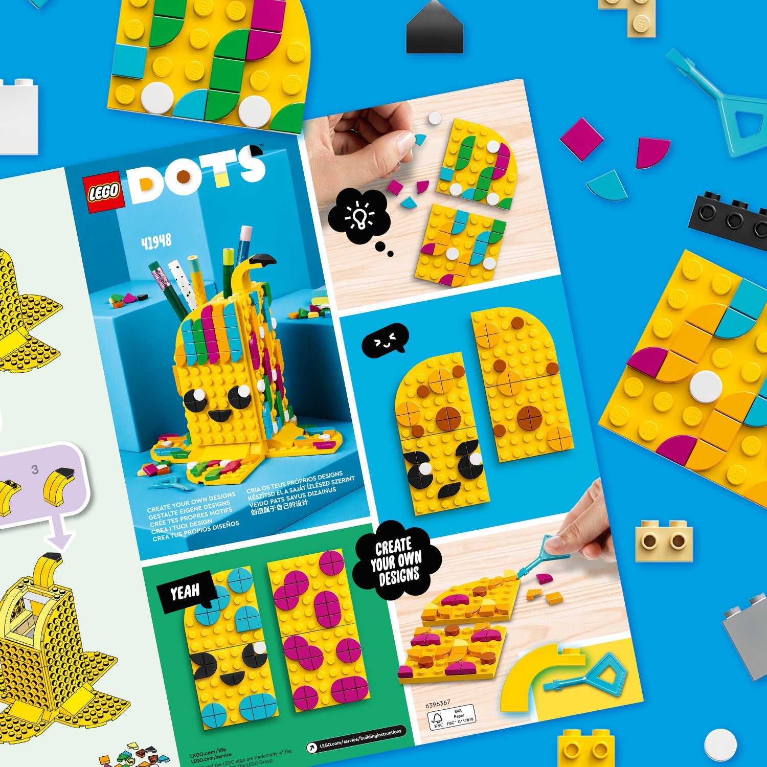 LEGO® DOTS™ Cute Banana Pen Holder - Khay Cắm Bút Hình Chuối Sáng Tạo - LEGO 41948 LEGO - ảnh 2 - Lego