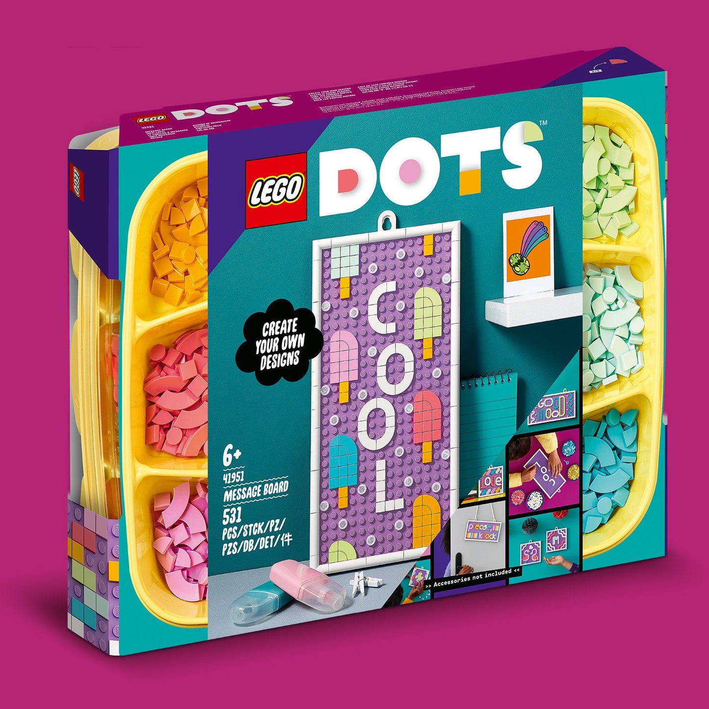 LEGO® DOTS™ Message Board - Bảng Tin Thủ Công Sáng Tạo - LEGO 41951 LEGO - ảnh 5 - Arts & Crafts