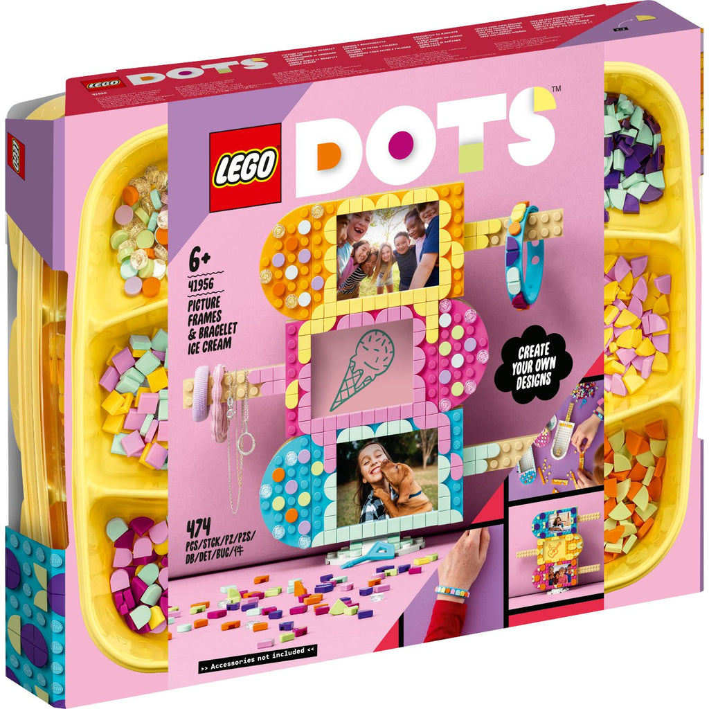 LEGO® DOTS™ Ice Cream Picture Frames & Bracelet - Bộ Lắp Ráp Khung Ảnh & Vòng Tay Sáng Tạo - LEGO 41956 - Hình ảnh sản phẩm